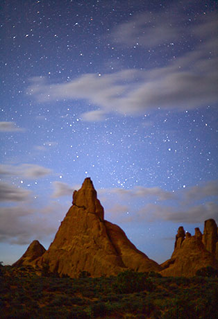 stars, night photography, Arches National Park