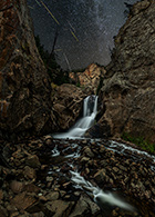 Boulder Falls at Night