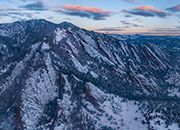 Boulder Flatirons from Above