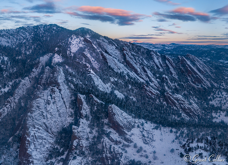 Aerial Photograph of the Boulder Flatirons