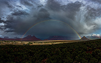 Rainbow over Castle Valley, Utah