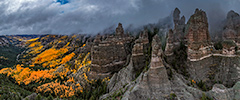 Aerial view of Pinnacles, Cimarron Range