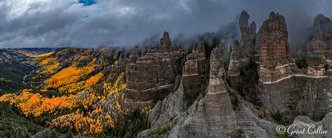Aerial view of Pinnacles, Cimarron Range