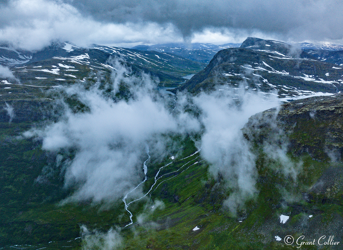 Clouds over the Geiranger fjord in Norway