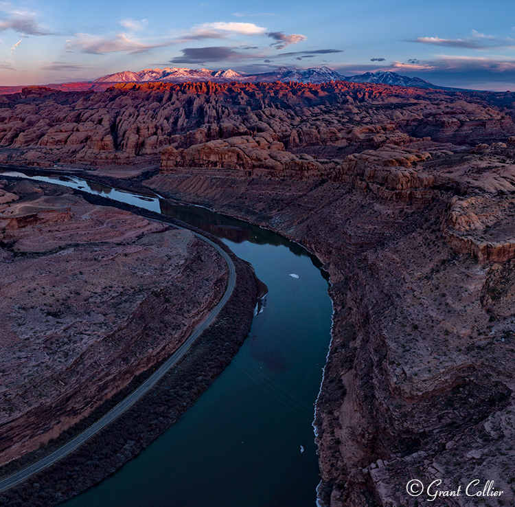 Colorado River aerial, Moab, Utah.