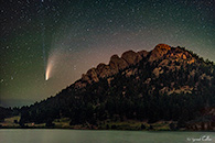 Comet NEOWISE over Rocky Mountain National Park