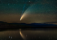 Comet NEOWISE reflected in lake near Leadville.