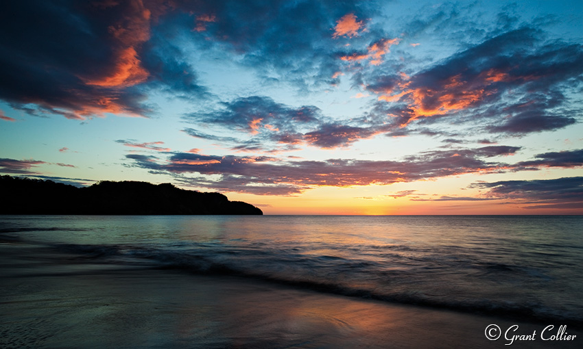 sunset over the beach near Papagayos, Costa Rica