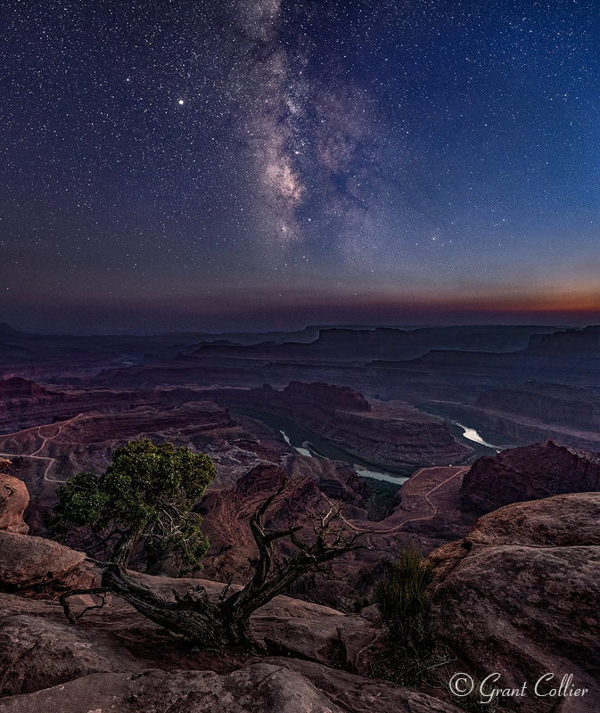 Dead Horse Point at night.