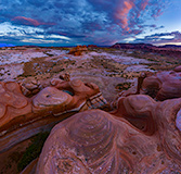 Sunset over Monitor and Merrimack Buttes.