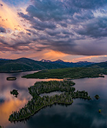 Sunset over Dillon Reservoir