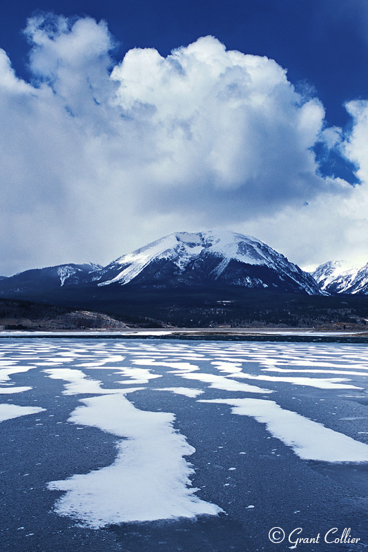 Ice Patterns on Dillon Reservoir, Summit County Colorado, Silverthorne