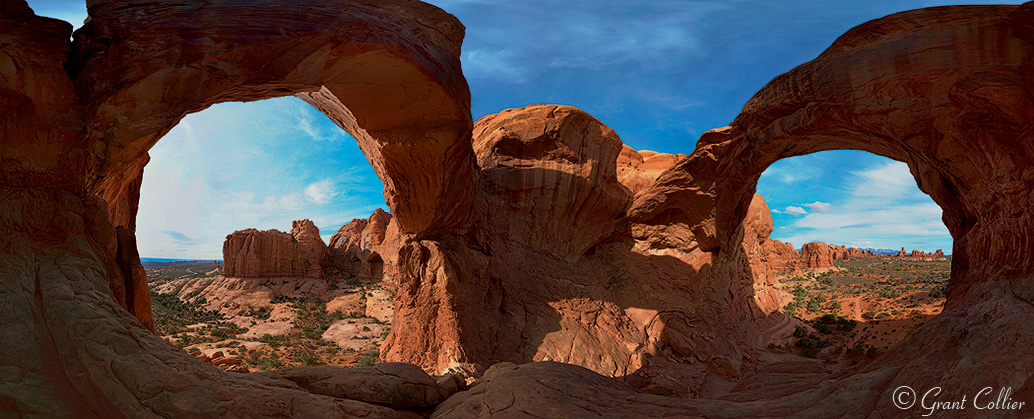 Double Arch, Arches National Park, Panoramic, Stitched Image