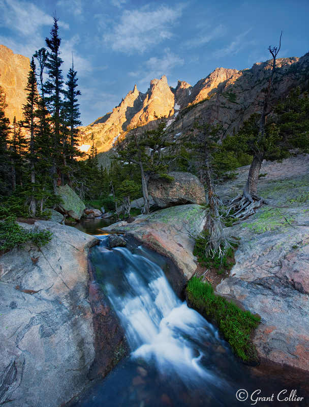 Flattop Mountain Waterfall near Emerald Lake