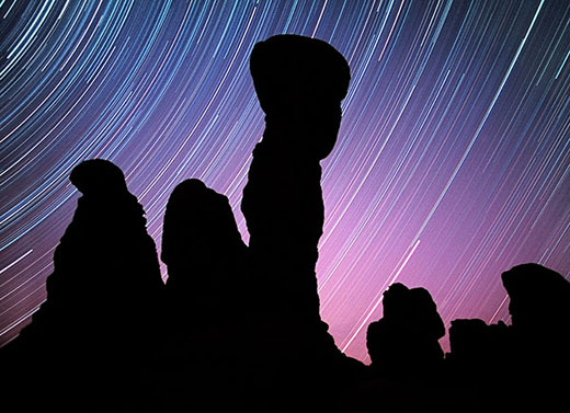 Garden of Eden, Arches National Park, Utah, night sky