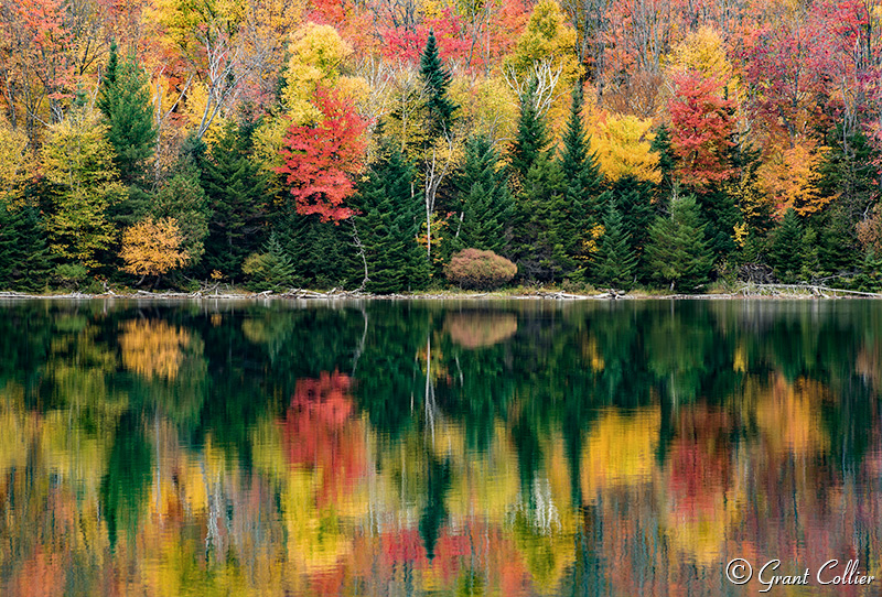 Heart Lake, Adirondacks, fall colors, reflections