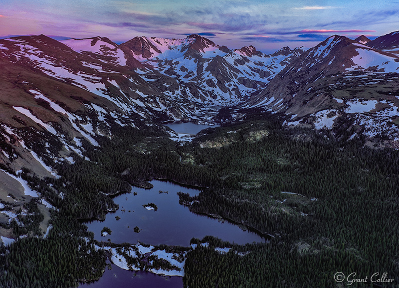 Island Lake and Goose Lake, sunrise