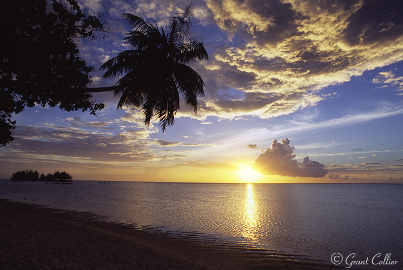 Moorea Island Sunset, beach, Tahiti