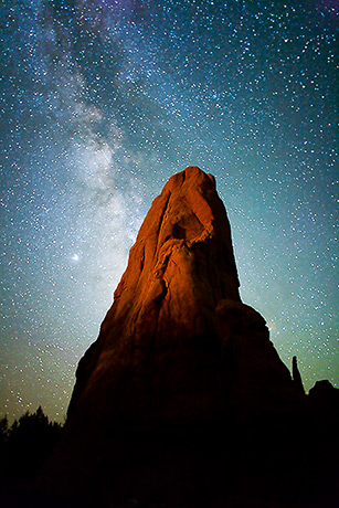 stars, Milky Way, Utah rock formations
