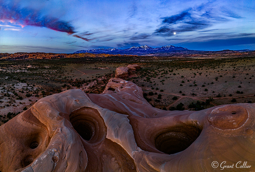 Sunset, Behind the Rocks, Moab, Utah.