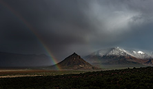 Rainbow near Round Mountain & La Sal Mountains