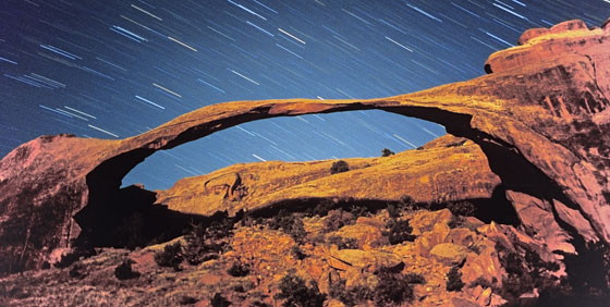 Star Trails, Landscape Arch, Moab, Utah