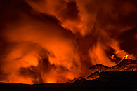 Lava flow, night, 2008 eruption