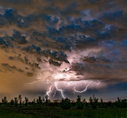 Lightning on a spring night in Colorado.