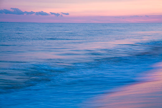 Long Island Sunset, Sah Harbor, New York, ocean, waves