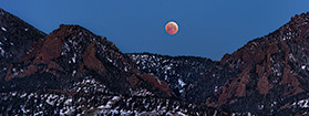 Lunar Eclipse Over Boulder Flatirons