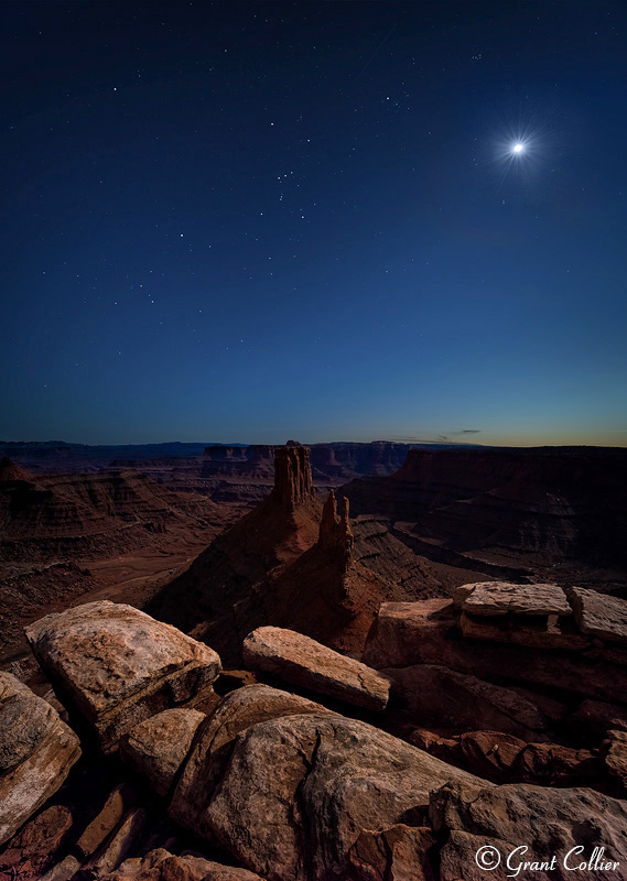 Night at Marlboro Point near Moab, Utah