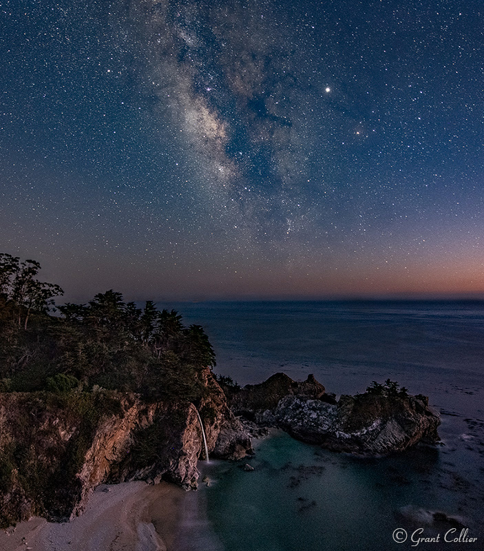 Milky Way over McWay Falls, California