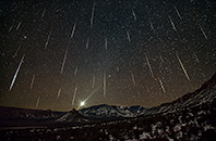 Meteors over La Sal Mountains