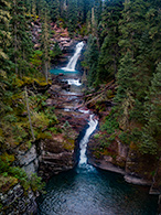 Mineral Creek Falls Aerial.