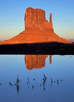 Monument Valley, Arizona, reflection, sunset