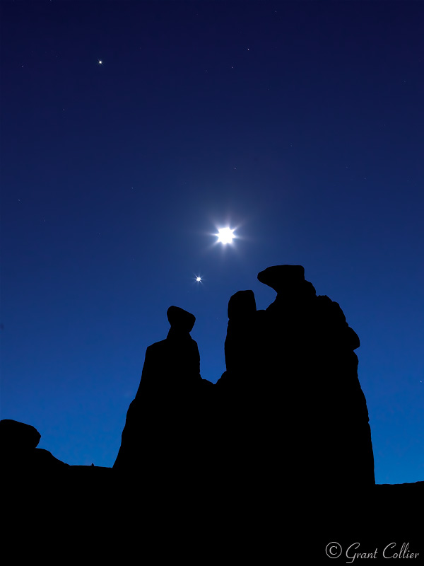 Moon, Venus Jupiter, Over Three Gossips