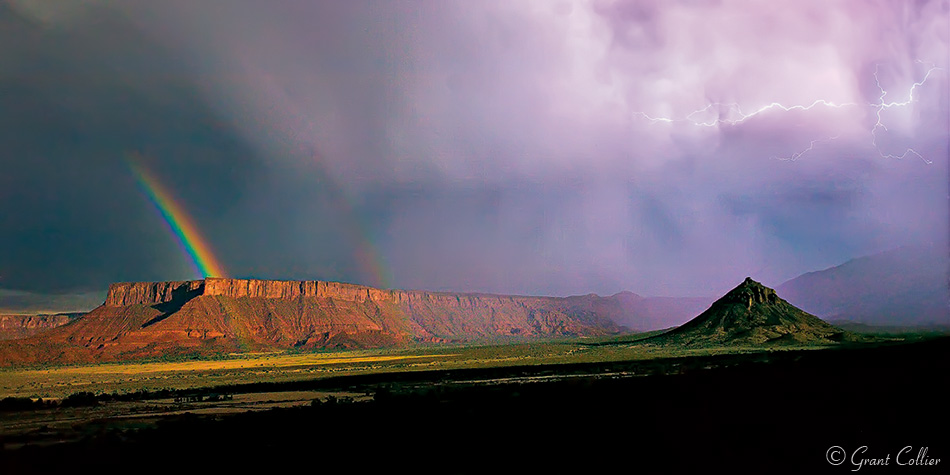 moonbow, lightning, thunder storm, Utah