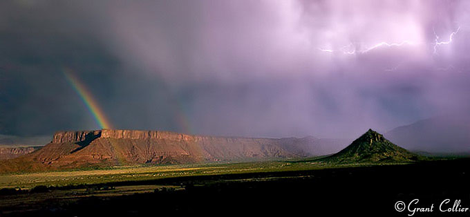 moonbow, lightning, night