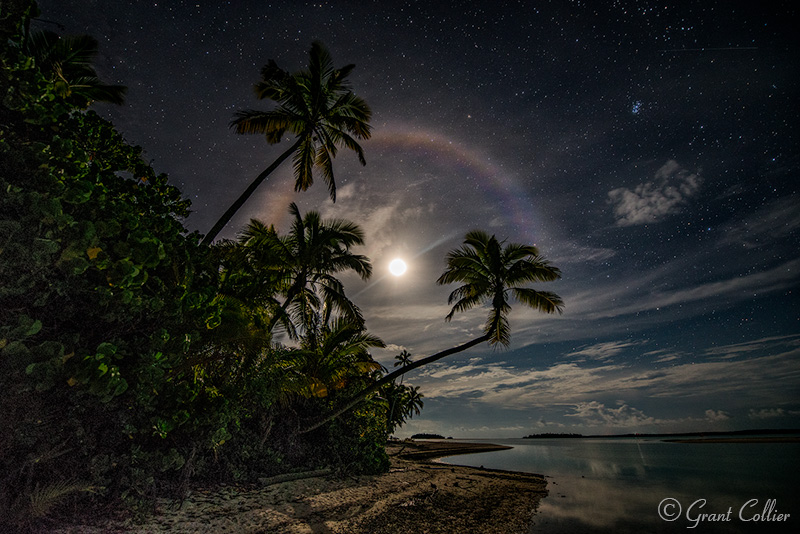 Moon Ring Over One Foot Island