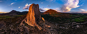 Aerial view of Needle Rock near Crawford, Colorado