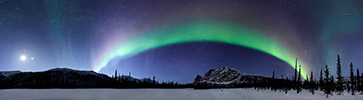 Northern Lights Panoramic Photo