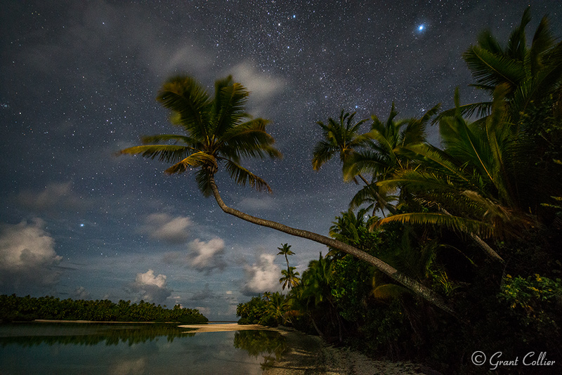 Night photography, One Foot Isand, Cook Islands
