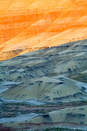Painted Hills, Oregon, sunset