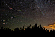 Meteors Radiating from Perseus
