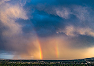Rainbow above Denver, Colorado