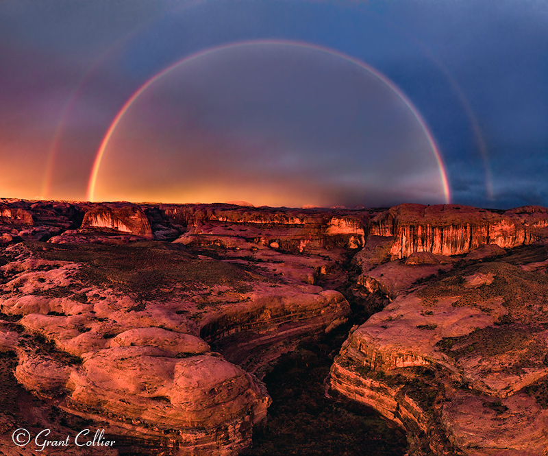 Full Double Rainbow near Moab, Utah