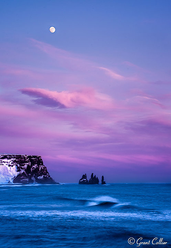 Sea Stacks from Dyrholaey Viewpoint, Iceland.