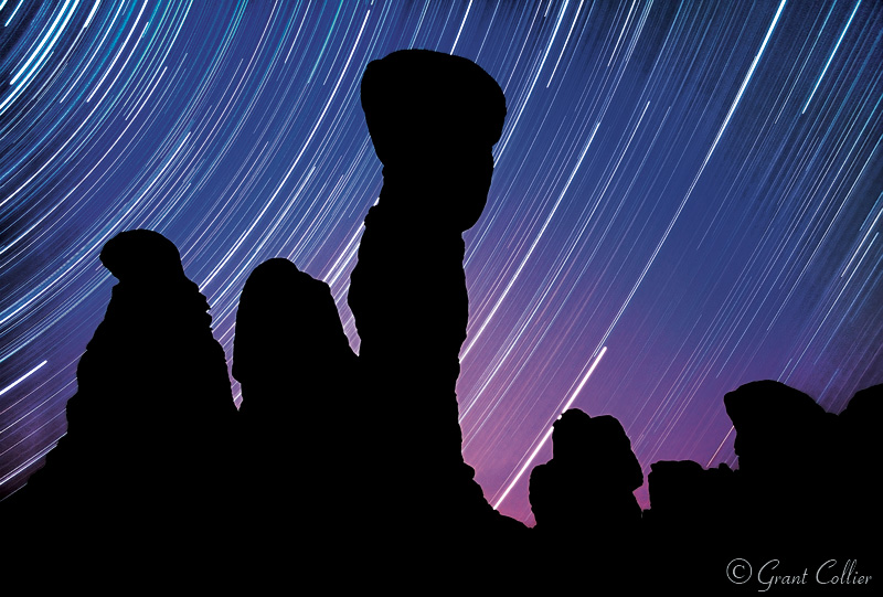 Garden of Eden, Arches National Park, Star Trails, Night