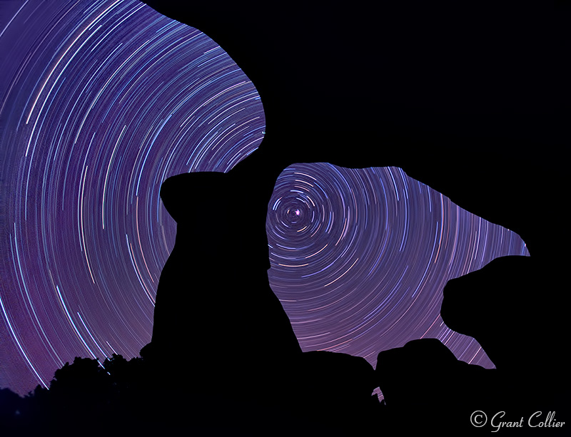 Metate Arch, Devils Garden, Utah, night