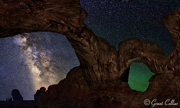 Stars over Double Arch, Moab, Utah